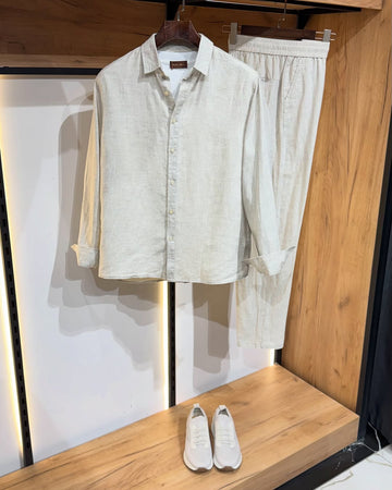 The Minimalist Heritage Linen Top & Bottom Set