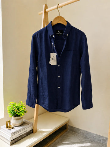 The Luxury Linen Essential Shirt Blue