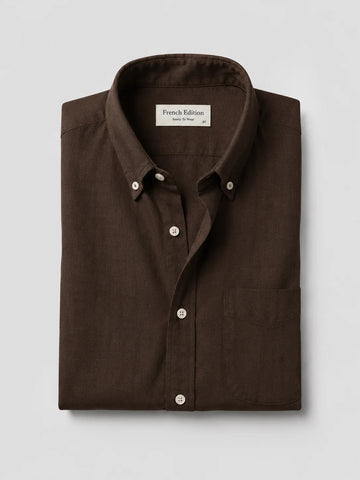 The Luxury Linen Full Sleeve Shirt Brown