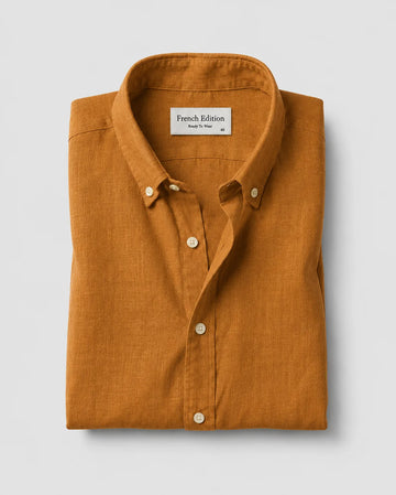 The Luxury Linen Full Sleeve Shirt Camel