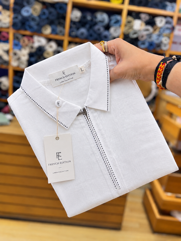 Signature Linen Zip Polo