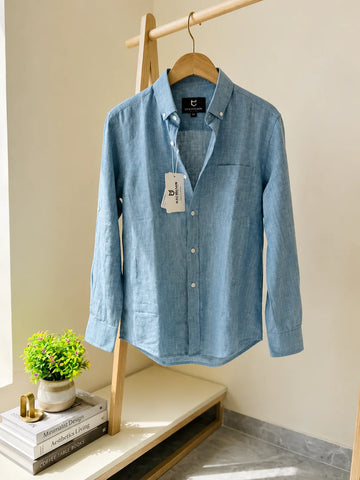 The Luxury Linen Essential Shirt Jade