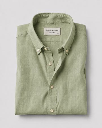 The Luxury Linen Shirt Lite Green