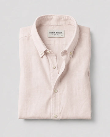 The Luxury Linen Full Sleeve Shirt Lite Pink