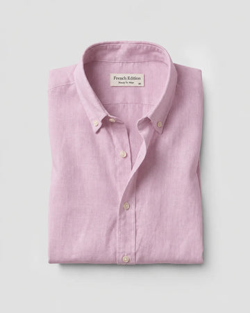 The Luxury Linen Full Sleeve Shirt Pink