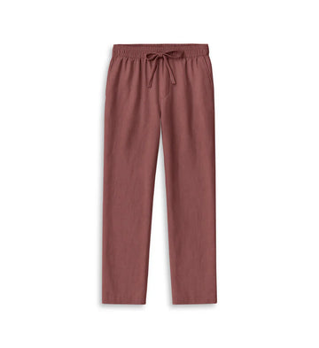 Straight-Leg Co-Linn Drawstring Trousers Brown