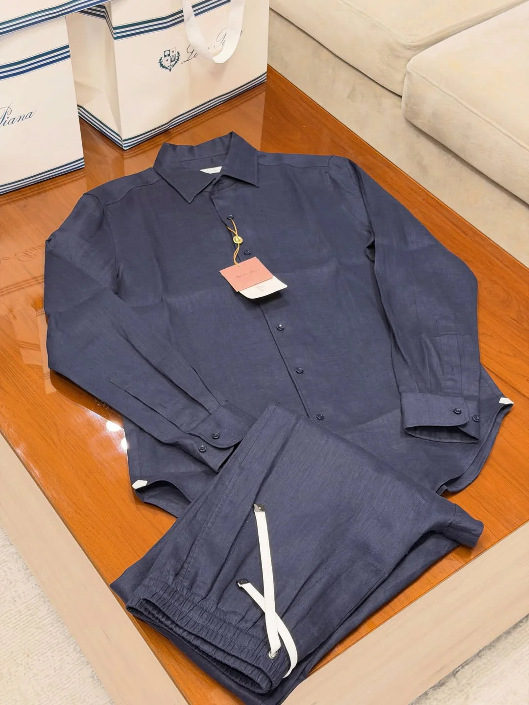 Top & Bottom Set Of Luxury Linen And Style