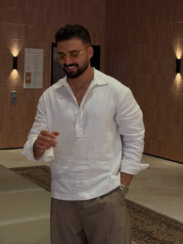 Regular Fit Linen Kurta Shirt