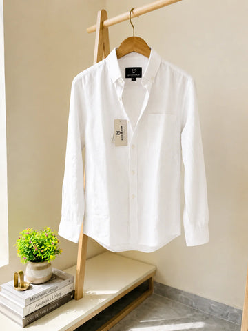 The Luxury Linen Essential Shirt White