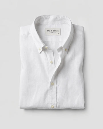 The Luxury Linen Full Sleeve Shirt White