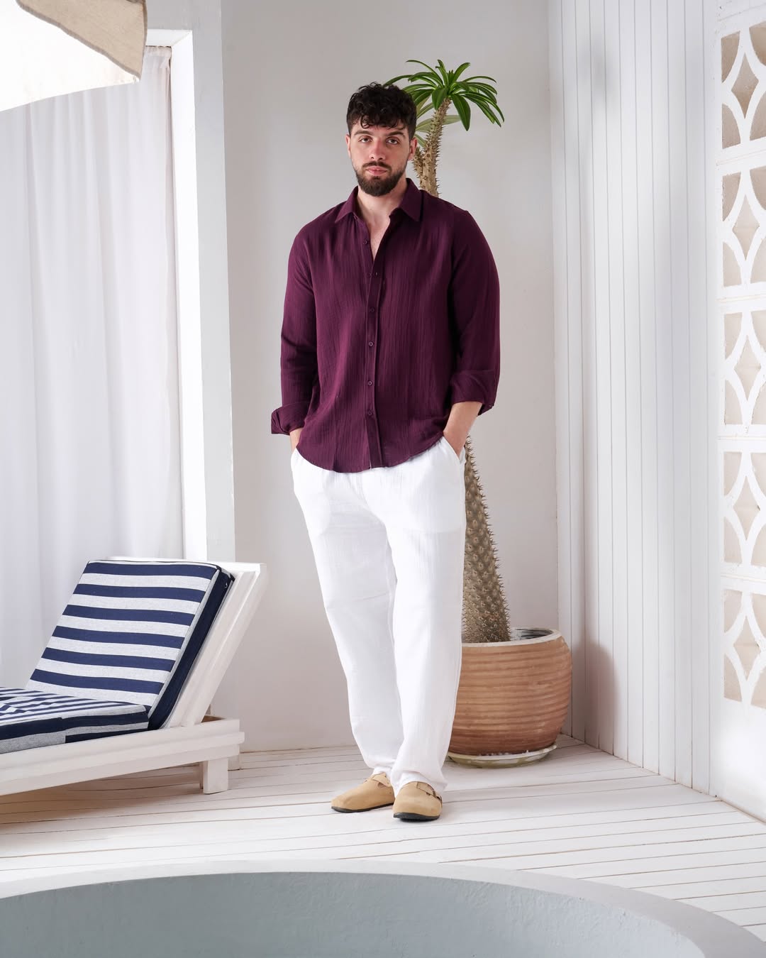 Essential Gauze-Linen Top & Bottom Set